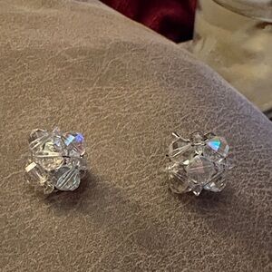 Clip Laguna  Crystal Cluster Earrings
